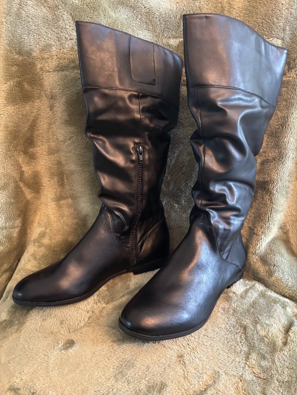 Style & Co KELIMAEP Scrunched Black Boots  (Women's Size: 11 US)